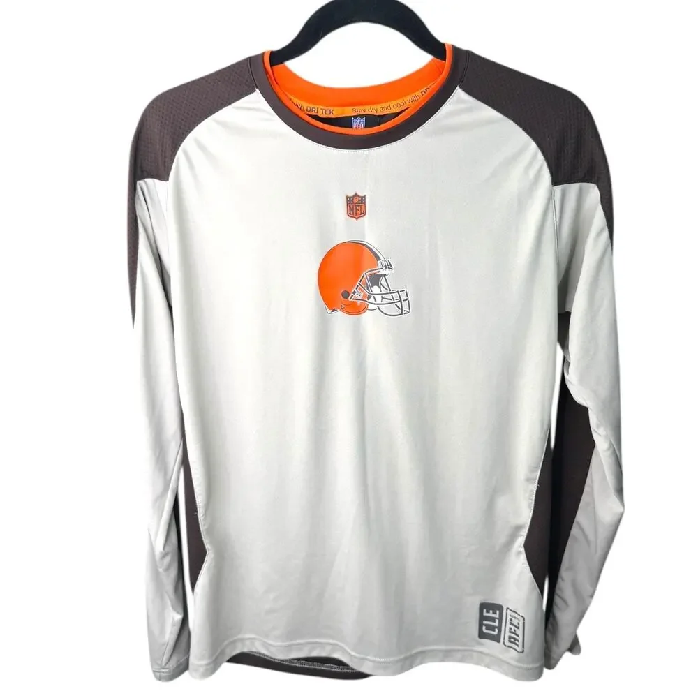 Cleveland Browns NFL Apparel~Nike Youth XL (18) Dri-Fit, Long Sleeve T-Shirt EUC